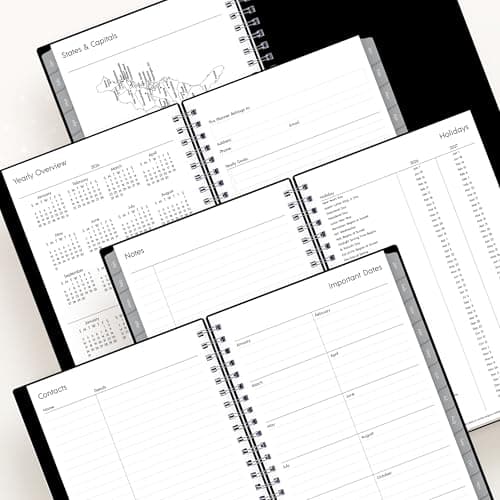 Blue Sky 2026 Weekly and Monthly Planner Calendar, Includes January 2026 - December 2026, 5" x 8", Flexible Cover, Wirebound, Laminated Tabs, Enterprise 5