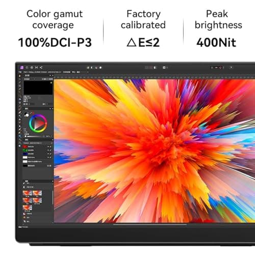 EHOMEWEI Q1 16" QLED 2560 * 1600 Resolution Portable Monitor Display, 16:10, 1500:1, Type-C Cable Connection Second External Screen Laptop, Office/Gaming Monitor for Laptop, PC, Gaming Consoles 4