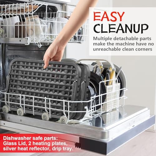 CUSIMAX Smokeless Grill, Electric Indoor Grill, 1500W Korean BBQ Grill with Non-stick Removable Grill/Griddle Plate, LED Smart Display & Tempered Glass Lid, Grey 6