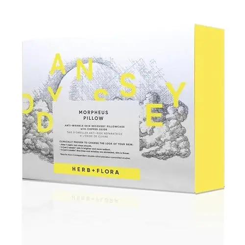 Morpheus Pillow Anti-Wrinkle Recovery Pillowcase with Copper Oxide | PIILLOWCASE with Anti-Aging Technology | US Standard Size Pillowcase - White | Thread Count 249 |100% Cupron® Copper Oxide