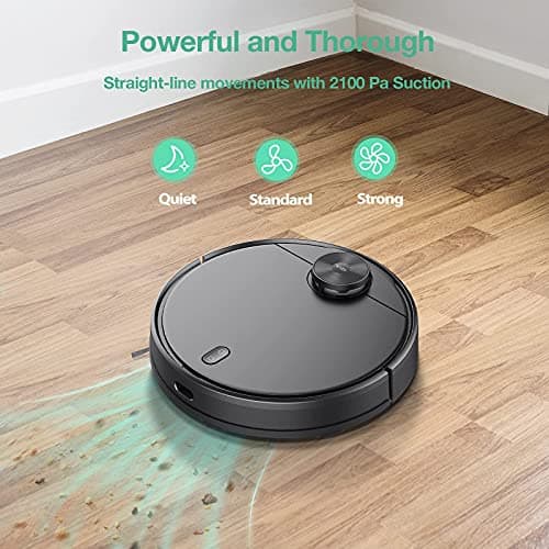 WYZE Robot Vacuum with LIDAR Mapping Technology, 2100Pa Suction, No-go Zone, Wi-Fi Connected, Self-Charging, Ideal for Pet Hair, Hard Floors and Carpets 5