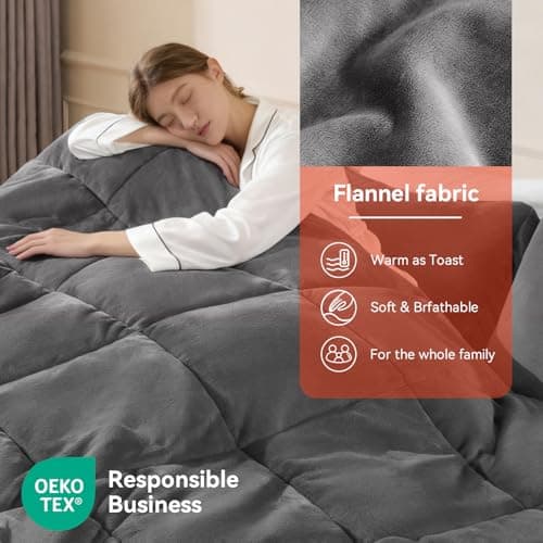 STWIENER Oversized King Comforter Duvet Insert 120"x120" - Plush Fluffy Heavy Winter Flannel, Extra Large Super King Size Breathable Microfiber with 8 Corner Tabs, All Seasons Warm Bedding (Grey) 6