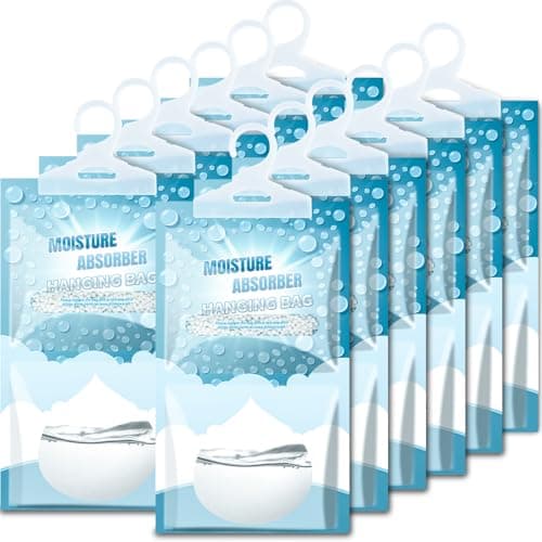 Corodo Moisture Absorbers Packets - 12 Pack Hanging Moisture Absorbers Dehumidifier Bags for Closet Bathroom Kitchen, Fragrance Free Humidity Absorber Packs, Removes Moisture & Odors