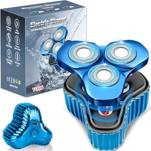 Mini Electric Razor for Men, Upgrade Mini Shaver, Pocket Size Portable Electric Shaver, USB Rechargeable, Waterproof, Easy to Use One-Button, Suitable for Home, Car, Travel, Gift for Men