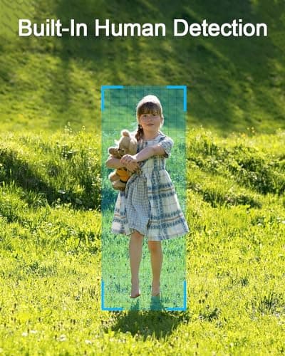 ANRAN 2K Solar Security Cameras Wireless Outdoor, 2.4Ghz WiFi Surveillance Outdoor Camera for Home Security with Embedded Solar Panel, Color Night Vision, 2-Way Talk, IP67 Waterproof, Work with Alexa 7