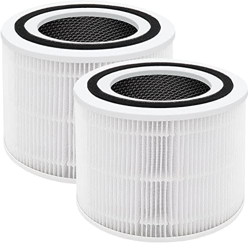 2 Pack Replacement Air Purifier Filters for LEVOIT Core 300 & 300S, High-Efficiency Activated Carbon & True Toxin Absorber, 3-in-1 Pre-Filters for Pets, Compatible with Core300-RF, White