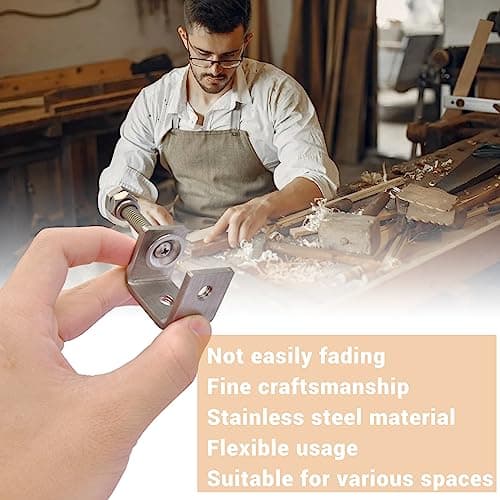WMAZtool Stainless Steel Small C Clamp Set, 1 Inch Heavy Duty Metal C-clamp, Mini Tiger Clamp G-Clamp U Clamps with Stable Wide Jaw Opening/I-Beam Design for Woodworking Mounting Welding, 6pcs 7