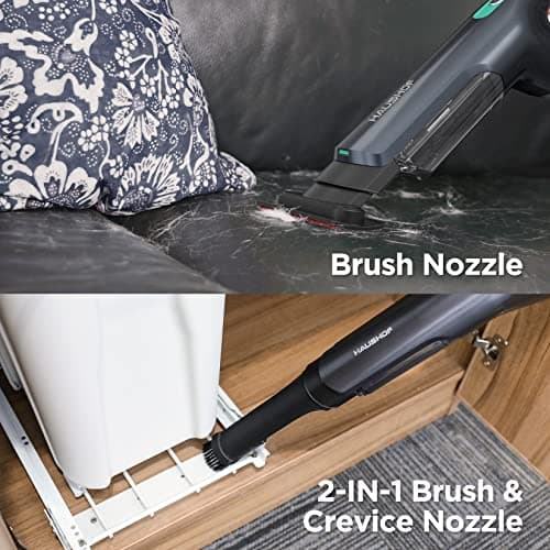 HAUSHOF Handheld Vacuum Cordless, 120W Brushless Motor, lightweight, Portable, Fast-Charging Hand Vac with 12000Pa Powerful Suction and Multifunctional Attachments, Ideal for Home, Office, Pet and Car 5
