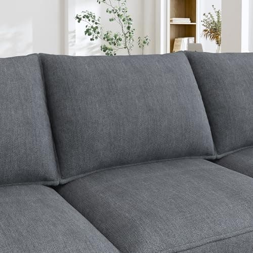 HONBAY Modular Sectional Sleeper Sofa with Storage Reversible Modular Sofa Couch Oversized Sectional Couch Bluish Grey 8