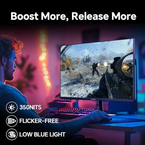 KTC 24" Gaming Monitor 180Hz 144hz Monitor QHD(2560x1440p) l Up to 1MS | Fast IPS Monitor |122% SRGB | 2X DP & 2X HDM| Tilt Xbox PS5 Switch|100×100mm VESA Compatible 7