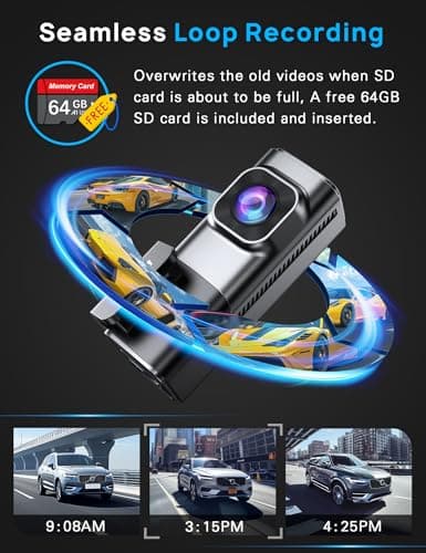 Navycrest 4K Dash Cam Front and Rear with 64GB Card, Built-in 5G WiFi, Dash Camera for Cars 4K Front and 1080P Rear, Dashcams for Cars Loop Recording, Gravity Sensor, 24-Hours Parking Mode 5