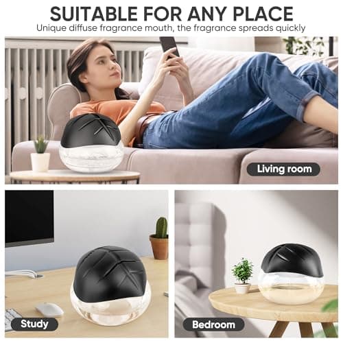 Water Based Air Purifier for Home with Essential Oil Diffuser and Humidifier Function, Rainbow Air Washer with LED Night Light, Freshener for Smoke and Pet Odors, Includes 6x10ml Essential Oils 7