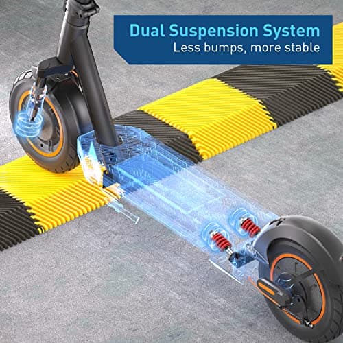 Hiboy MAX Pro Electric Scooter, 46.6 Mi Long Range, 22 MPH Power by 650W MAX Motor, 11'' Pneumatic Tires, Split Hub Design, Dual Suspension, 265lbs MAX Load, Commuting Electric Scooter for Adults 5