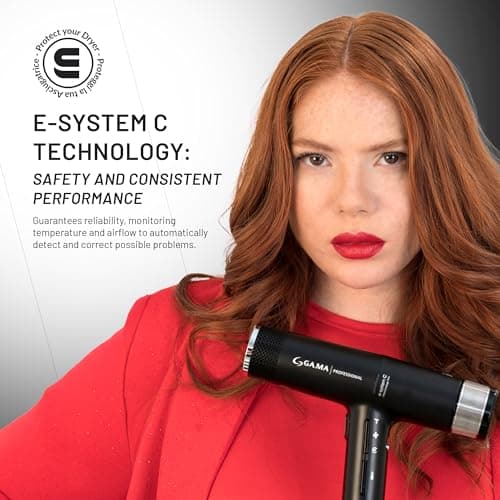 GA.MA iQ1 Perfetto Hair Dryer with 110,000 RPM Intelligent Brushless Motor, Oxy Active Technology, Auto-Clean & Washable Filter, Includes Diffuser & 3 Nozzles, Black 6