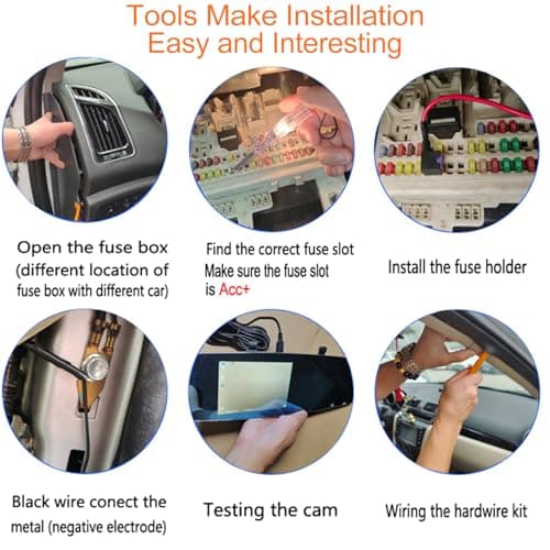 Dash Cam Hardwire Kit Converts 12V-24V to 5V Type C USB Hardwire Kit for Dash Camera, Add a Circuit Fuses, Low Voltage Protection (11.5FT) 6