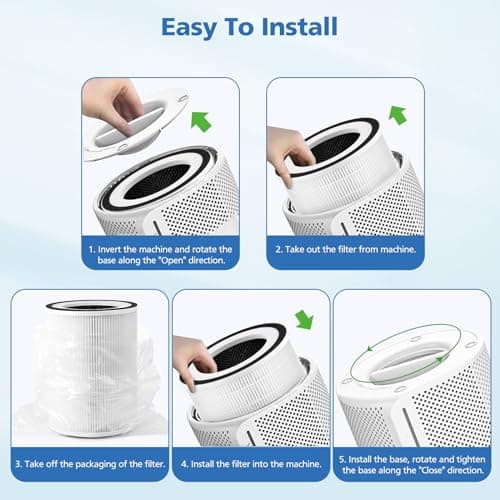 True HEPA KILO Filter For Afloia KILO, KILOPLUS, KILOPRO, MIRO, MIRO PRO and for MORENTO MR-Kilo, Kalo Air Purifier, 360° 3-Stage Filtration for Home Bedroom Large Room Odor Dust Pollen Smoke, 2 Pack 7