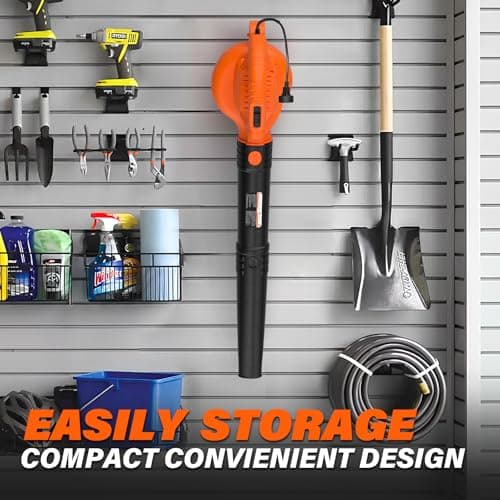 MAXLANDER Leaf Blower Corded, 7-AMP 350CFM/155MPH Electric Leaf Blower, Lightweight Handheld Small Leaf Blowers for Lawn Care 5