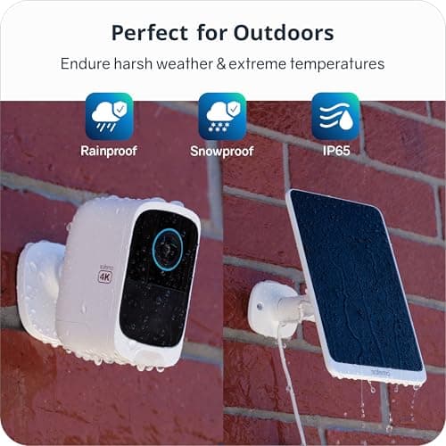 Safemo 4K Security Cameras Wireless Outdoor/Indoor, Battery Cameras for Home Security, No Monthly Fees, 32G Local Storage, Advanced AI, 5W Solar Panels, Color Night Vision, 2-Way Audio, 2.4Ghz WiFi 7