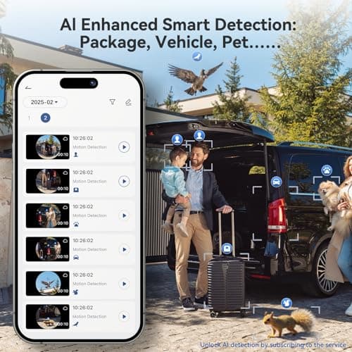 MUBVIEW 2K 3MP 180° Wireless Doorbell Camera No Subscription, Head to Toe View WiFi Security Camera with Chime, Smart Video Doorbel, Battery Powered, AI Motion Detection, Night Vision 6