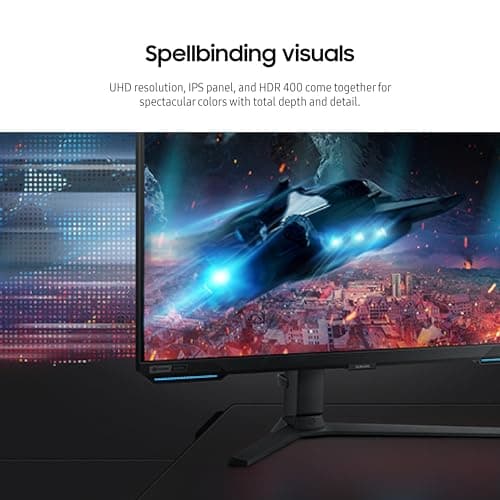 SAMSUNG 28” Odyssey G70B Series 4K UHD Gaming Monitor, IPS Panel, 144Hz, 1ms, HDR 400, G-Sync and FreeSync Premium Pro Compatible, Ultrawide Game View, LS28BG702ENXGO, Black 5
