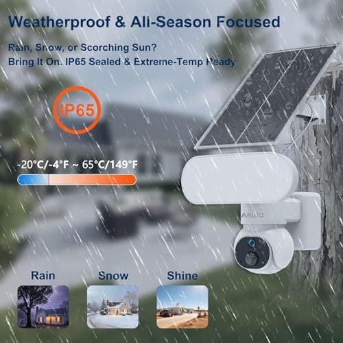 Solar Floodlight Camera with 1500LM Bright Lights-2K Wireless Outdoor Security PT Cam, Motion Activated Color Night Vision Illuminates Entire Yard & Driveway, No Monthly Fee, 64GB SD Card Included 6