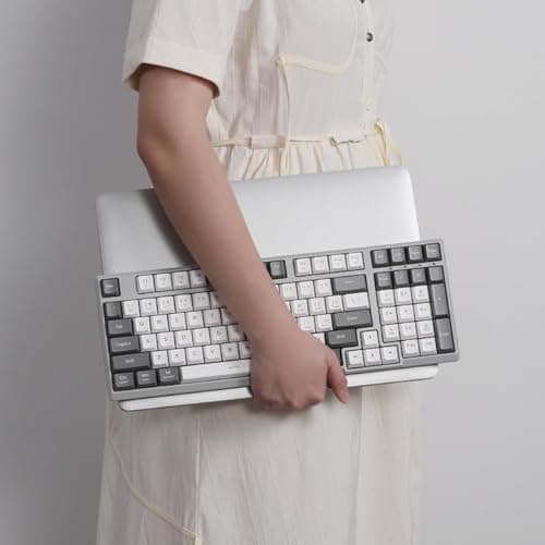 Redragon BK7114 Low-Profile Wireless Computer Keyboard, 98 Keys Slim Office PC Scissors Mechanism Keyboard w/ 2.4G BT Wireless Connection, Tactile Quiet Keystroke, Mixed Color Keycaps 8