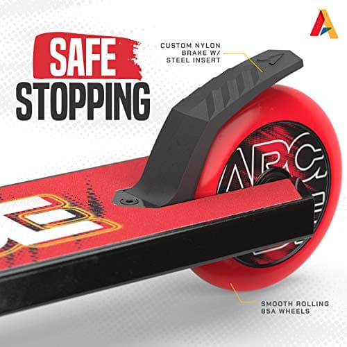 ARCADE Rogue BMX Pro Scooter - Skatepark Tricks for Kids & Pre Teens Ages 7+ - Beginner Stunt Scooter for Boys & Girls - Monopatin (Red/Black) 6