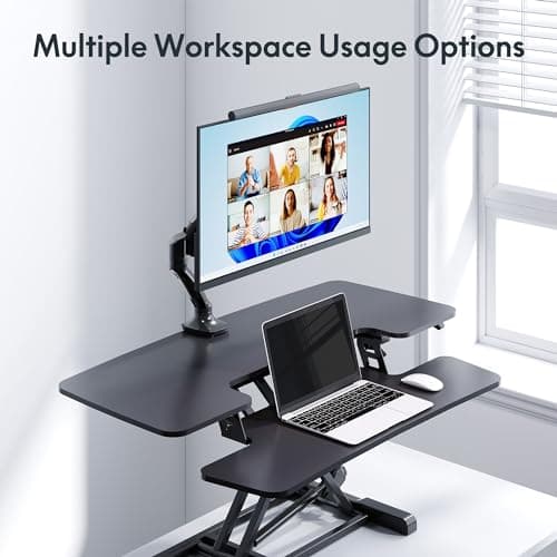 FlexiSpot Single Monitor Stand - Adjustable Spring VESA Mount with C Clamp for 17 to 30 Inch Computer Screens - Heavy Duty Monitor Arm Holds up to 3.3 to 11lbs 7