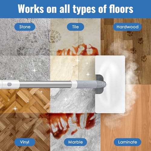 FEPPO Steam Mop with Detachable Handheld Steam Cleaner for Home and Floor Cleaning, 10-in-1 Multi-purpose Attachments & 2 Pads, Powerful Steamer for Floors, Hardwood, Tiles,Grout,Windows,Kitchen,Bath 5