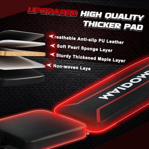 MAIDOMA 750LBS Weight Bench with Bench press rack, Adjustable Workout Bench Set with Leg Extension/Curl,Standard Bench Press Set for Home Gym Full Body Training 7