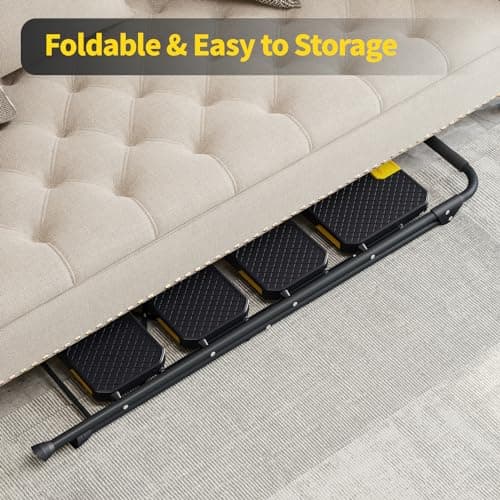 KINGRACK 4 Step Ladder, Sturdy Steel Step Stool with Safe-Lock Design, Handrail, Anti-Slip Wide Pedals, Pass 800lbs Load Testing, Folding Portable Ladder for Multi-Purpose, Home, Kitchen, Black 6