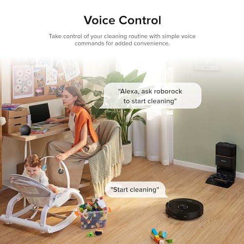 roborock Q8 Max+ Robot Vacuum and Mop, Self-Emptying, Hands-Free Cleaning for up to 7 Weeks, Reactive Tech Obstacle Avoidance, 5500 Pa Suction, DuoRoller Brush, APP-Controlled Mopping, Black 9