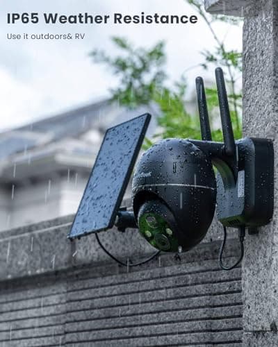 Security Cameras Wireless Outdoor, 2K Solar security camera System 360° PTZ with Spotlight & Siren, ieGeek 2.4Ghz Outdoor Security Cameras,Color Night Vision, PIR Motion Detection, 2-Way Talk, IP65 7