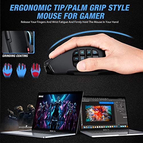 RGB Gaming Mouse Pad and Venus Pro RGB MMO Wireless Gaming Mouse, UtechSmart Large Extended Soft Led Mouse Pad with 14 Lighting Modes, 16,000 DPI Optical Sensor, 2.4 GHz Transmission Technology 7