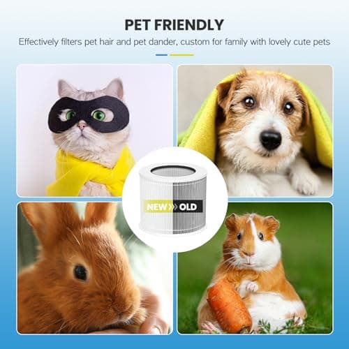 12020 Filter Replacement Compatible with Clorox Tabletop Air Purifier model # 11020 and Clorox Tabletop Smart Air Purifier model # 11021, 12020 HEPA Filter with 200 Sq. Ft. Capacity, 2 Pack 9