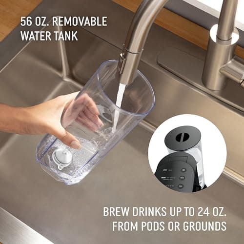 Ninja | Coffee Maker | Single Serve |Brew with Coffee Pods & Grounds| Compatible with K-Cup Coffee Pods | 4 Brew Styles, up to 24oz Cup Sizes & 56oz Removable Reservoir | Black | PB051 9