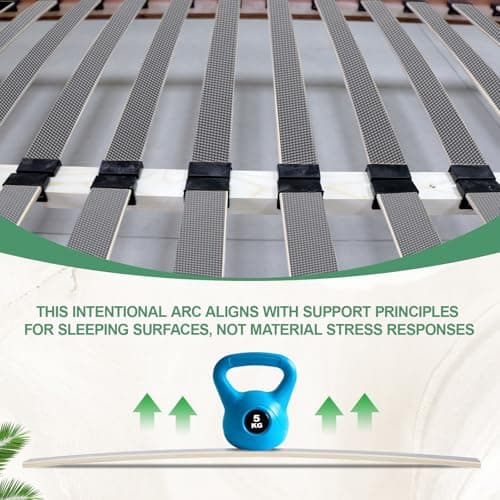 Sintuff 5 Pack Wooden Slats Bed Slats Replacement for Twin, Full, Queen Size Slatted Metal Bed Frame Sofa Under Mattress Support Foundation Platform Repair Parts, Easy Assembly, 29.3" x 0.39" x 2" 5