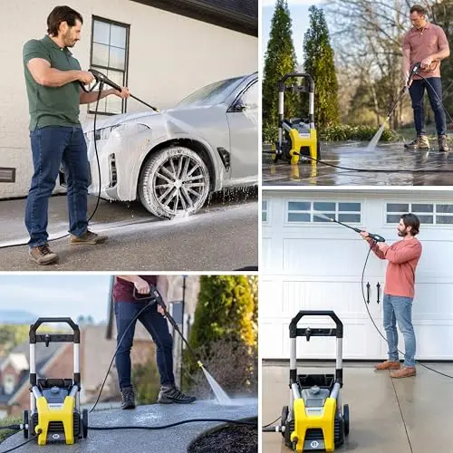 Kärcher Pressure Washer K1700, CETA Certified, 3 Spray Nozzles, Detergent Tank, for Cars, Driveways, Siding, Patios, 1.2 max. GPM 5