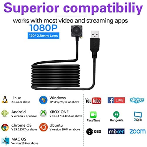 PEGATISAN 1080P Webcams Eye Contact Computer Camera Center Cam with Microphone 120°Wide-Angle Mini USB Cameras Webcam for Zoom/Skype/Teams, Conferencing/Calling/Gaming Laptop 9