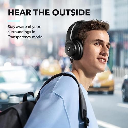 Soundcore by Anker Q20i Hybrid Active Noise Cancelling Headphones, Wireless Over-Ear Bluetooth, 40H Long ANC Playtime, Hi-Res Audio, Big Bass, Customize via an App, Transparency Mode 6
