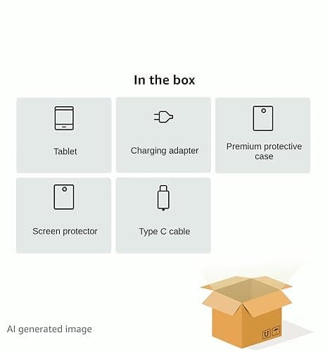 Tablet 10 Inch Android 14 Tablet, 16GB RAM 128GB ROM, 1TB Expansion, Octa-core, Large Capacity Battery, 5MP + 8MP Dual Camera, 5G/2.4G WiFi, Bluetooth 5.0, GPS, Drop-Proof Case - Black (Black) 9