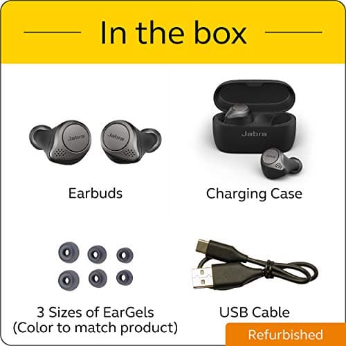Jabra Elite 75t Titanium Black Voice Assistant Enabled True Wireless Earbuds with Charging Case (Renewed) 6