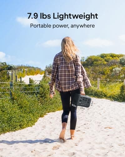 BLUETTI AC2A Portable Power Station, 204Wh Solar Generator LiFePO4 Battery Backup w/ 2 300W (600W Power Lifting) AC Outlets, Recharge from 0-80% in 45 Min, for Camping (Solar Panel Optional) 6