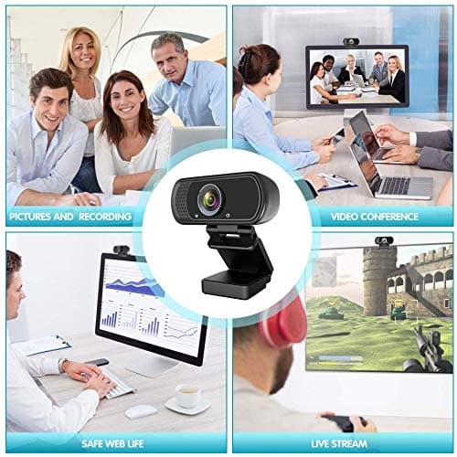 Webcam HD 1080p ,Live Streaming HD Camera with Stereo Microphone, PC Desktop or Laptop USB Webcam with 110 Degree View Angle, for Switch 2,Video Calling, Recording, Conferencing, Streaming, Gaming 6