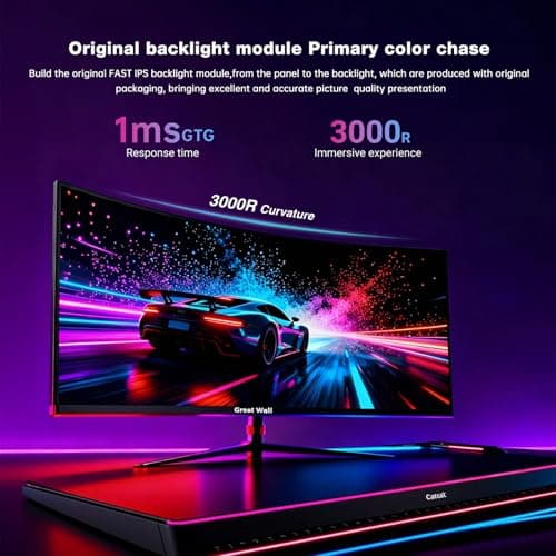 Great voell 23.5 Inch Curved Gaming Monitor, 144Hz FHD 1080P, 120% sRGB, 1ms, AMD FreeSync, Low Motion Blur, VESA Wall Mount, HDMI 1.4 & DP 1.2 – Black 4