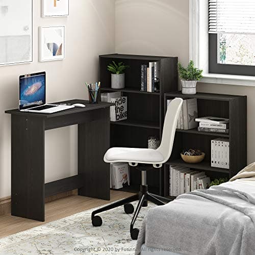 Furinno PASIR Book Shelf, 4-Tier Bookshelf, Bookcase with Open Shelf, 9.4 x 23.6 x 41.7, for Living Room, Bedroom, Home Office, Espresso 5