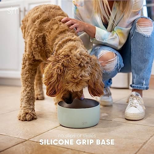 Simple Modern Stainless Steel Pet Water Bowl for Dogs & Cats | Insulated Stainless Steel Food Bowls for Dog Cat | No Tip No Slip BPA Free | Bentley Collection | Medium (4 Cups) | Sea Glass Sage 6