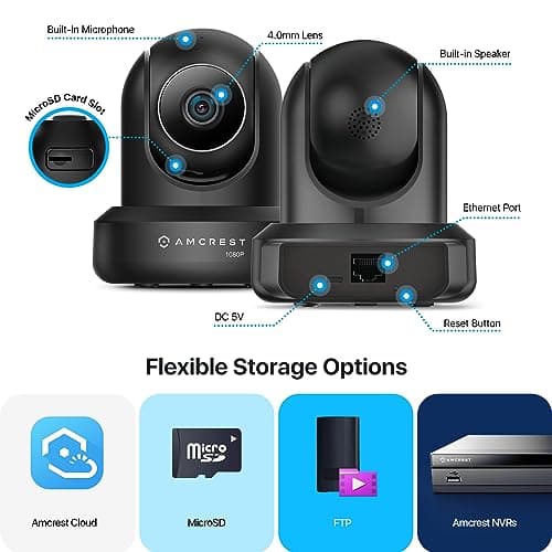 Amcrest ProHD 1080P WiFi 2MP (1920TVL) Indoor Pan/Tilt Security Wireless IP Camera IP2M-841B (Black) 7