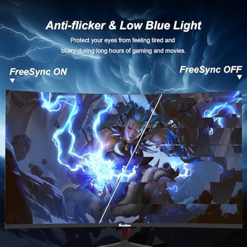 Sealan 27 inch Curved Gaming Monitor, FHD 1920x1080, 100Hz Refresh Rate, 1800R Curvature, HDR,99% sRGB,1800R,HDMI,Ultra-Thin Bezel, VESA Mountable, for Home Office/Gaming/Entertainment 3