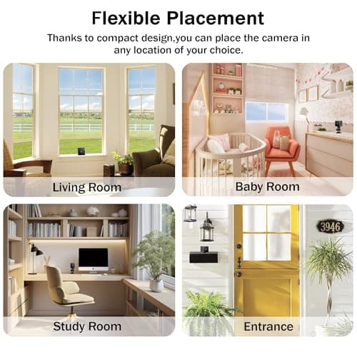 Mini Wireless WIFI Camera Hidden Spy HD Cameras Small Home Indoor Outdoor Security Camara Security Camera Nanny Body Pet Dog Cam Motion Detection Function Built-in Battery House Cams Night Vision 7